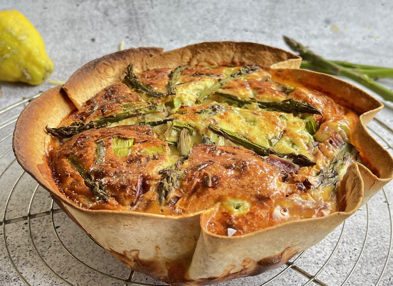 Schnelle Spargelquiche - Landgemachtes