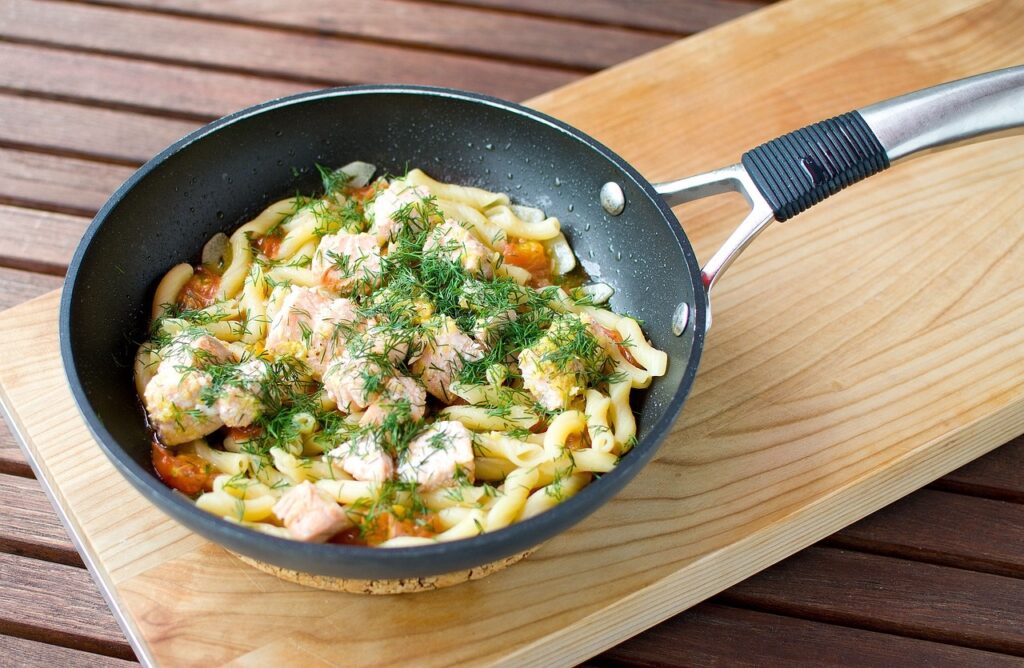 Pasta mit Lachs, Fenchel und Dill