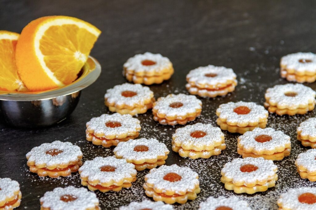 Spitzbuben mit Orangenfüllung